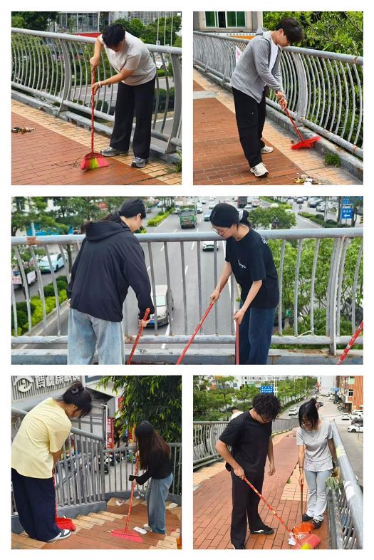 科技与工程学院党支部组织开展“清扫华光天桥”志愿服务活动